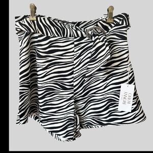 Ronny Kobo Collection Black and White High Waist Shorts. New with Tag.